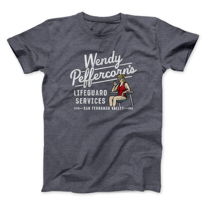 Wendy Peffercorn’s Lifeguard Services Men/Unisex T-Shirt Dark Heather | Funny Shirt from Famous In Real Life