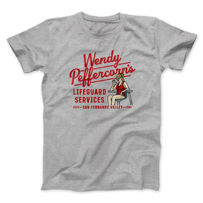 Wendy Peffercorn’s Lifeguard Services Men/Unisex T-Shirt Sport Grey | Funny Shirt from Famous In Real Life