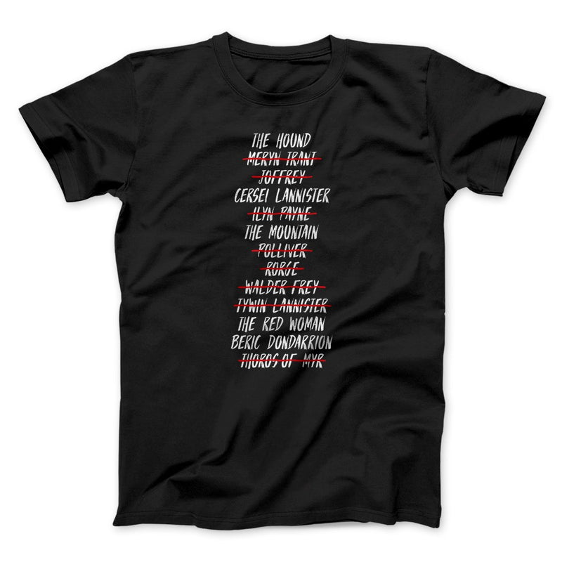 Arya's Kill List Men/Unisex T-Shirt - Famous IRL