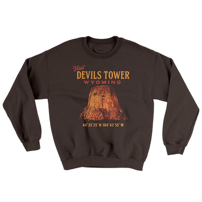 Visit Devils Tower Ugly Sweater Dark Chocolate | Funny Shirt from Famous In Real Life