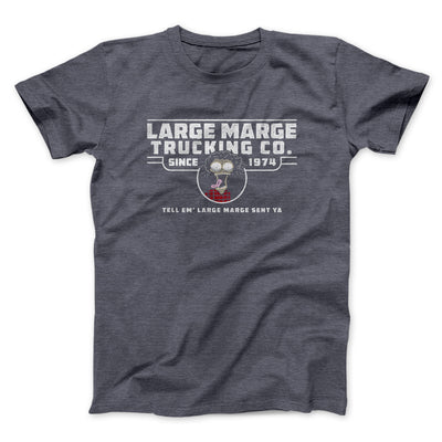 Large Marge Trucking Co Funny Movie Men/Unisex T-Shirt Dark Grey Heather | Funny Shirt from Famous In Real Life