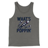 What's Poppin' Men/Unisex Tank Grey TriBlend | Funny Shirt from Famous In Real Life