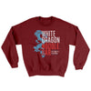 White Dragon Noodle Bar Ugly Sweater Garnet | Funny Shirt from Famous In Real Life