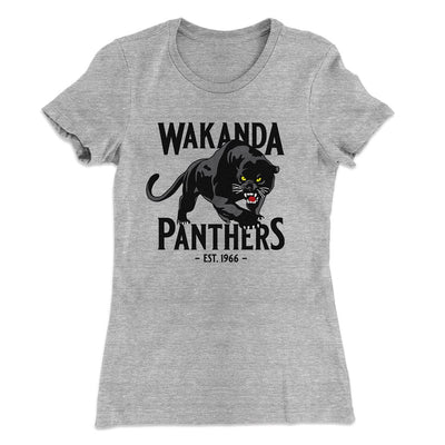 Wakanda Panthers Women's T-Shirt Heather Gray | Funny Shirt from Famous In Real Life