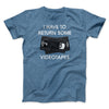 I Have To Return Some Videotapes Funny Movie Men/Unisex T-Shirt Heather Slate | Funny Shirt from Famous In Real Life