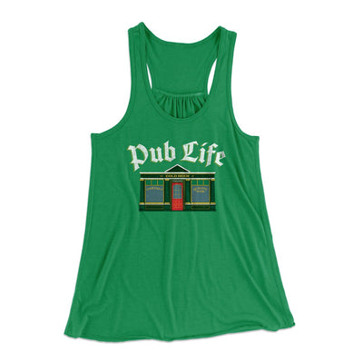 Pub Life Women's Flowey Tank Top Kelly | Funny Shirt from Famous In Real Life