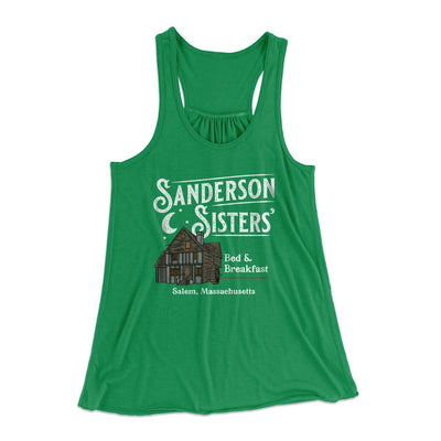 Sanderson Sisters' Bed & Breakfast Women's Flowey Tank Top Kelly | Funny Shirt from Famous In Real Life