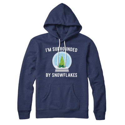 I'm Surrounded By Snowflakes Hoodie Navy | Funny Shirt from Famous In Real Life