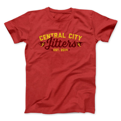 Central City Jitters Men/Unisex T-Shirt Red | Funny Shirt from Famous In Real Life