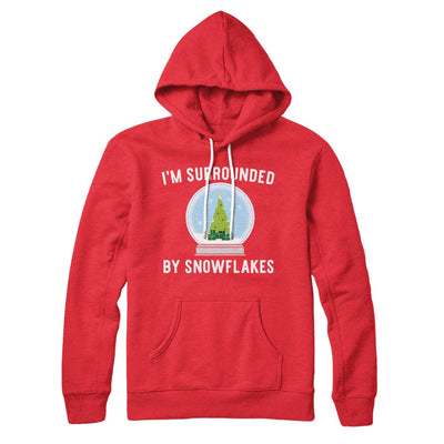 I'm Surrounded By Snowflakes Hoodie Red | Funny Shirt from Famous In Real Life