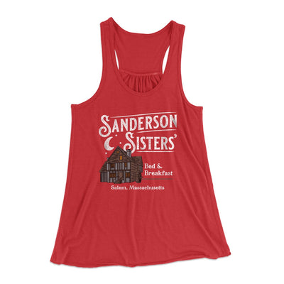 Sanderson Sisters' Bed & Breakfast Women's Flowey Tank Top Red | Funny Shirt from Famous In Real Life