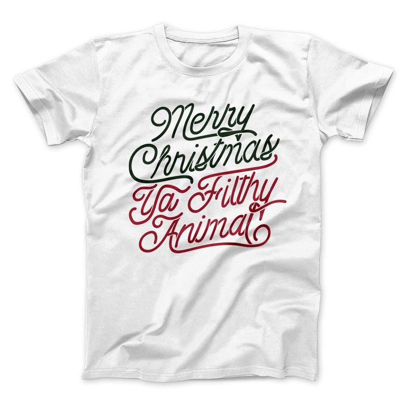 Merry Christmas Ya Filthy Animal Funny Movie Men/Unisex T-Shirt ...