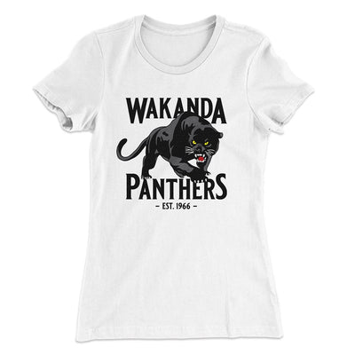 Wakanda Panthers Women's T-Shirt White | Funny Shirt from Famous In Real Life