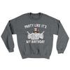 Party Like It's My Birthday Ugly Sweater Graphite Heather | Funny Shirt from Famous In Real Life