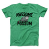 Awesome Possum Funny Men/Unisex T-Shirt Heather Irish Green | Funny Shirt from Famous In Real Life