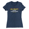 All Valley Karate Championships Women's T-Shirt Indigo | Funny Shirt from Famous In Real Life