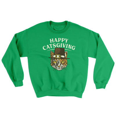 Happy Catsgiving Ugly Sweater Irish Green | Funny Shirt from Famous In Real Life