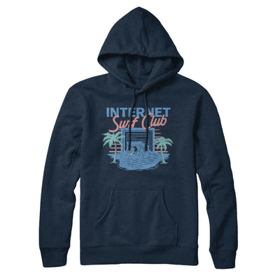 Internet Surf Club Hoodie Navy Blue | Funny Shirt from Famous In Real Life