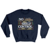 No Shelf Control Ugly Sweater Navy | Funny Shirt from Famous In Real Life