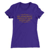 My Apartment Smells Of Rich Mahogany Women's T-Shirt Purple Rush | Funny Shirt from Famous In Real Life