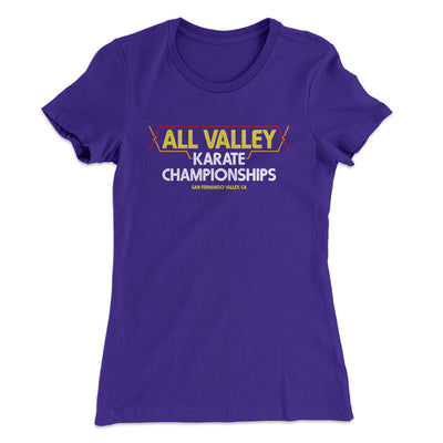 All Valley Karate Championships Women's T-Shirt Purple Rush | Funny Shirt from Famous In Real Life