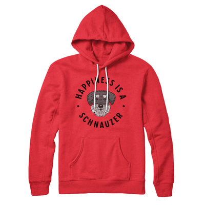 Happiness Is A Schnauzer Hoodie Red | Funny Shirt from Famous In Real Life
