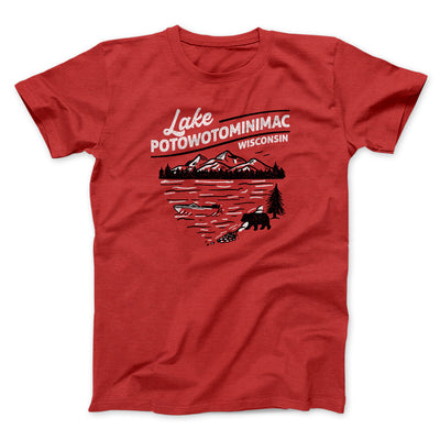 Lake Potowotominimac Funny Movie Men/Unisex T-Shirt Red | Funny Shirt from Famous In Real Life