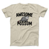 Awesome Possum Funny Men/Unisex T-Shirt Sand | Funny Shirt from Famous In Real Life