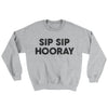 Sip Sip Hooray Ugly Sweater Sport Grey | Funny Shirt from Famous In Real Life