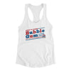 Here To Chew Bubble Gum Women's Racerback Tank White | Funny Shirt from Famous In Real Life